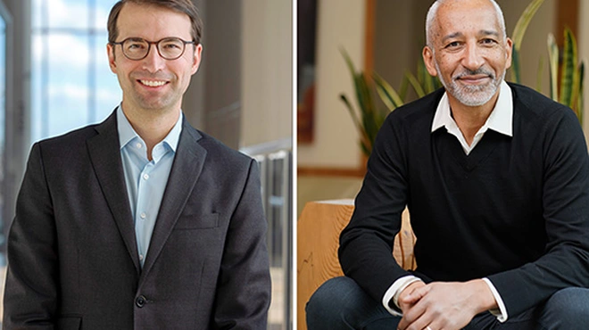 Victor Bultó, President, Novartis US, and Thierry Diagana, Global Head of Global Health and California Sites Head, Biomedical Research at Novartis Victor Bultó, President, Novartis US, and Thierry Diagana, Global Head of Global Health and California Sites Head, Biomedical Research at Novartis