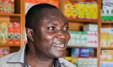 Pharmacist in his drugstore Ghana