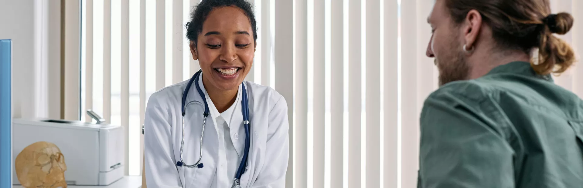 Paciente en consulta médica