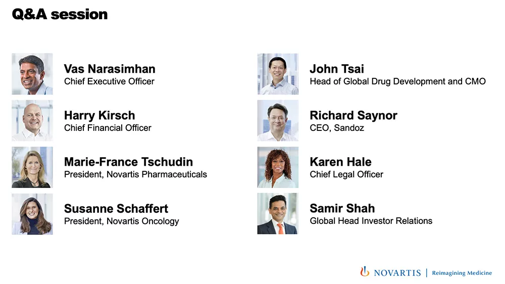 2021 Q4 And Full Year Results Presentation & Transcript | Novartis