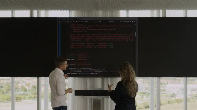 Max and colleague at work in Basel Max and colleague at work in Basel