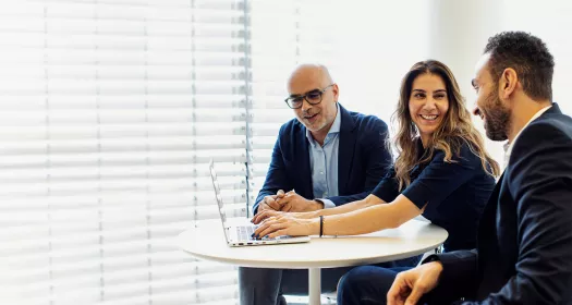 Co-workers having a meeting